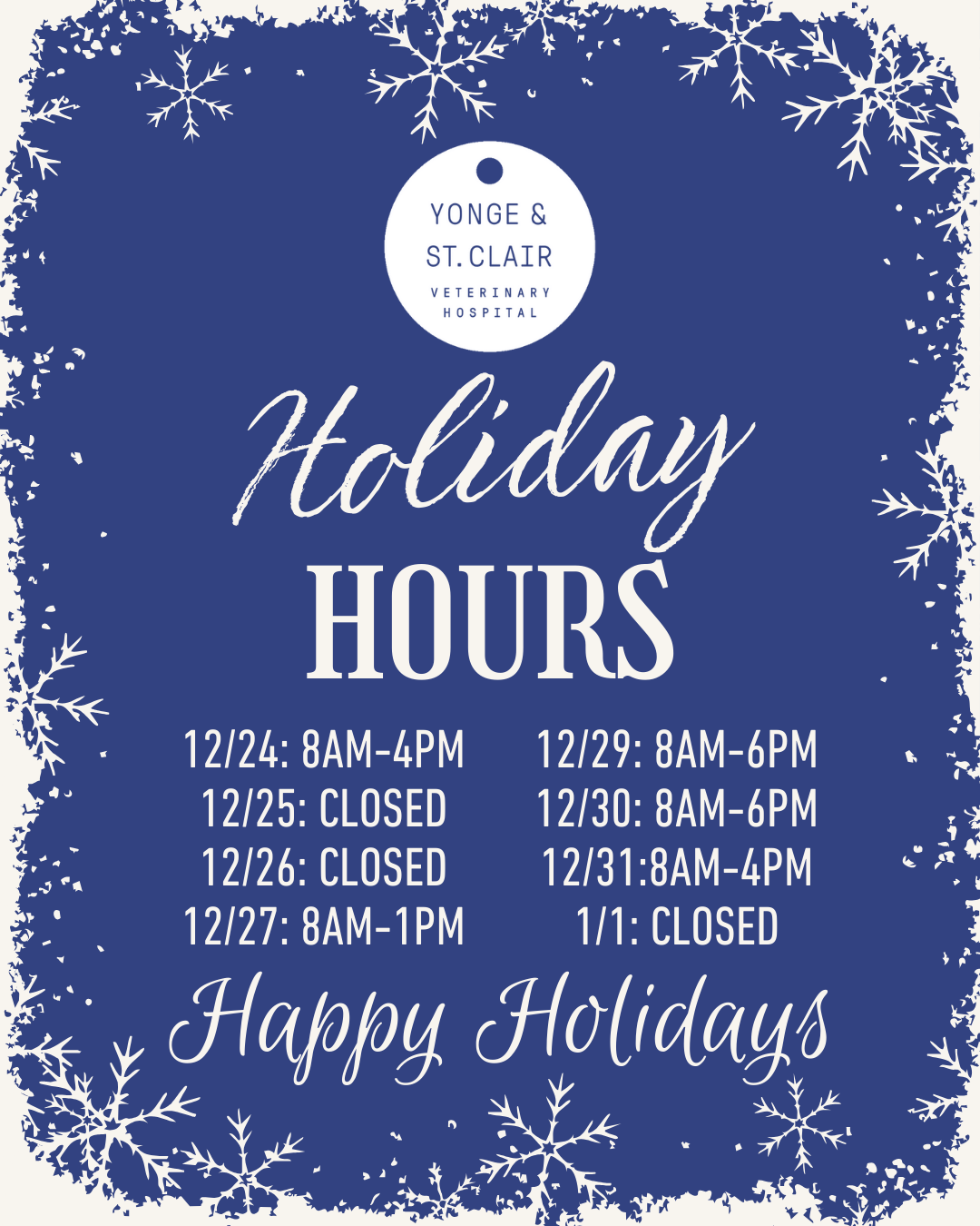 Yonge   St. Clair Veterinary Hospital | Vaccinations, Dentistry and Wellness Exams